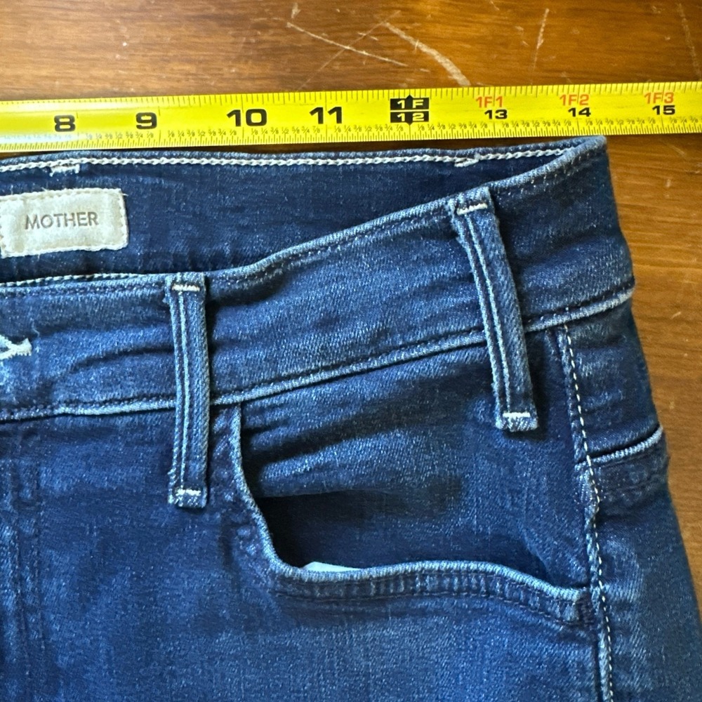 MOTHER The Hustler Roller Sneak Heirloom Wide Leg Jeans 28 Boho Chic - Picture 5 of 8